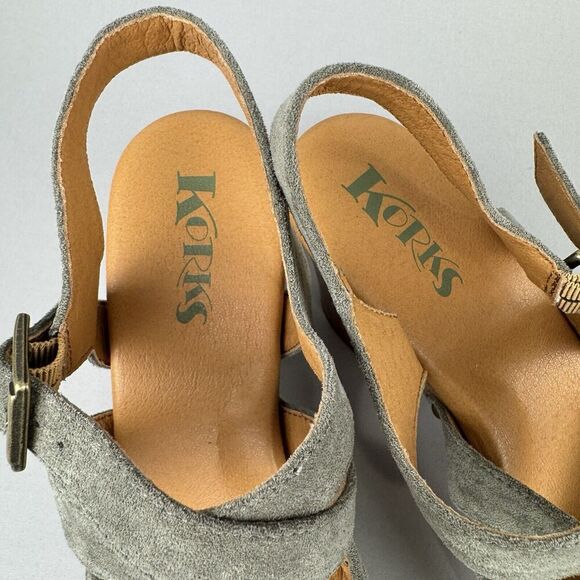 Korks By Kork Ease Clogs Womens 10‎ Green Studded Abloom Platform Slingback Boho - Picture 10 of 13